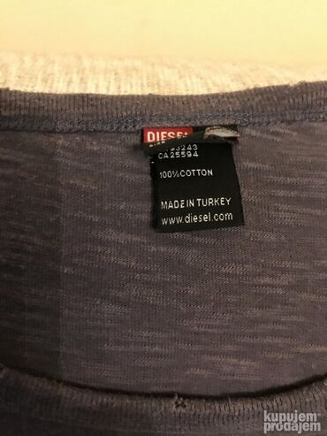 Majice: Majica na kratke rukave, M, Diesel, bоја - Crvena, Pamuk — 5