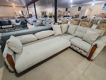 Divanlar: Məhsul: L formalı yumşaq künc divan dəsti Açılan altı bazalı - Dizayn — 2