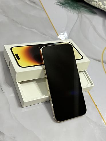 Уюлдук телефондор жана аксессуарлар: IPhone 14 Pro Max, Колдонулган, 256 ГБ, Matte Gold, Куту, 100 % — 2