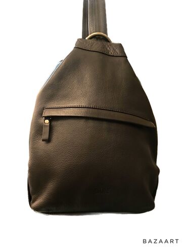 женские платья из твида: Новый коричневый кожаный рюкзак, из Германии, качественный, очень