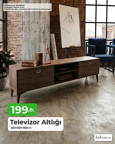 matras alti: Televizor altlığı – 40×50×160 sm - Material: 18 mm laminat - Rəng — 1