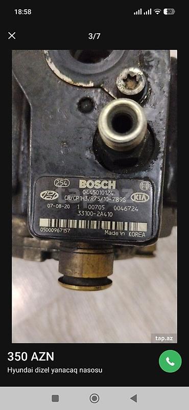 Топливные системы: Hyundai/Kia dizel yanacaq nasosu – BOSCH - Brend/model: BOSCH yüksək — 2