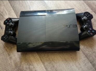 купить диски ps3 бу: Продаю идеальную ps3 super slim, прошитая +30топ игр, память 500гиг