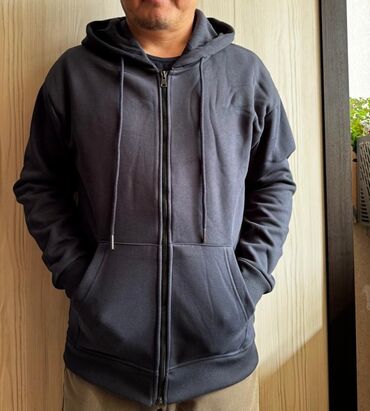 стильная одежда больших размеров для женщин: Новая мужская толстовка на молнии с капюшоном(с начёсом). Хорошее