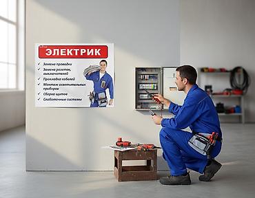 Электрики: Электрик | Перенос электроприборов, Подключение электроприборов, Установка бытовой техники Больше 6 лет опыта — 1