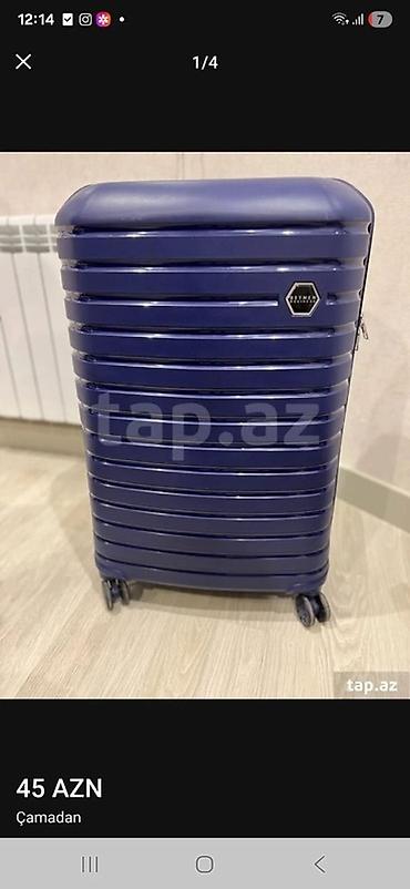plas cadir: Beymen Business brendli sərt korpuslu çamadan. - Rəng: tünd mavi - — 2