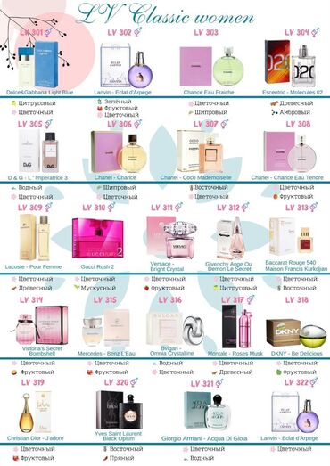 Косметика: Каталог парфюмерии и ухода Oasis Perfume / Серия Olivia / Levante