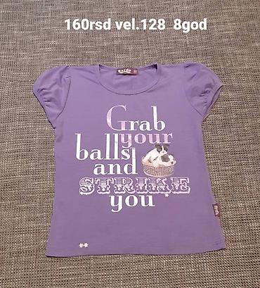 dm sandale: Dečija majica kratkih rukava Bordo – veličina 128 (8 godina) - Boja — 1
