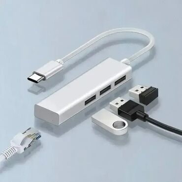 prenosna mala klima: 🔌 Kettz Adapter Tip-C na RJ45 + 3x USB – USB Hub sa više portova 💰