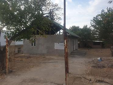 кирпичный дом: Одноэтажный дом с мансардной крышей на участке с деревьями. - — 8