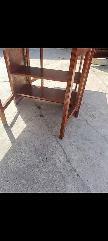 şpon: Qatlanan yemək/çay masası. - Material: taxta (şabalıd/rəngli şpon — 4