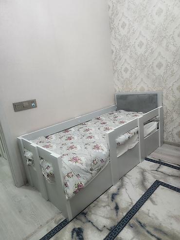 Детская мебель: Uşaq üçün təhlükəsizlik məhəccərli tək nəfərlik çarpayı - Rəng: ağ - — 2