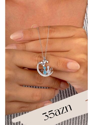 Boyunbağılar: Zərif qadın boyunbağıları kolleksiyası - Qar dənəsi asqılı gümüş — 3