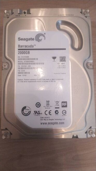 Видеокарты: Жёсткий диск (HDD) Seagate, 2 ТБ