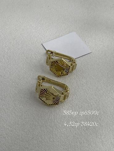 Серьги, Проба 585, Без вставки, Женские, Новый at lalafo.kg Серьги, Проба 585, Без вставки, Женские, Новый