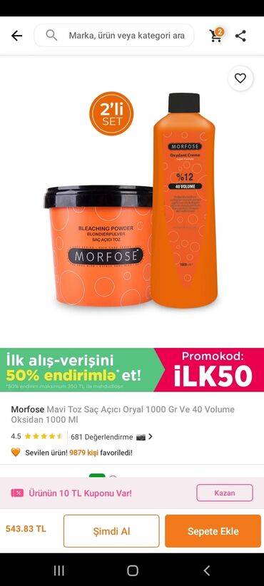 ivola saç açıcı qiymeti: Morfose sac acici və 40.faiz oksidan 20 azn az isledilib