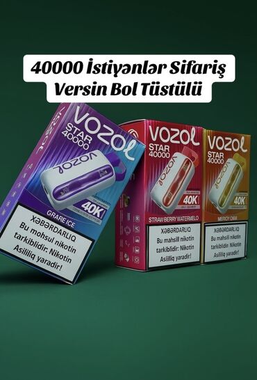 Volkswagen: VOZOL Star 40000 birdəfəlik vape - Çəkim sayı: 40K (40.000 puf) -