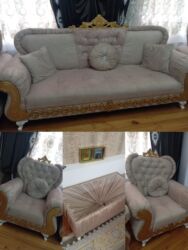 аренда столов и стульев бишкек: İşlənmiş, Divan, 2 kreslo, Jurnal masası