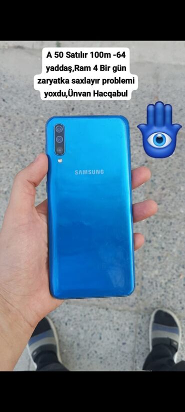 Tavalar: Samsung Galaxy A50, 64 GB, rəng - Göy