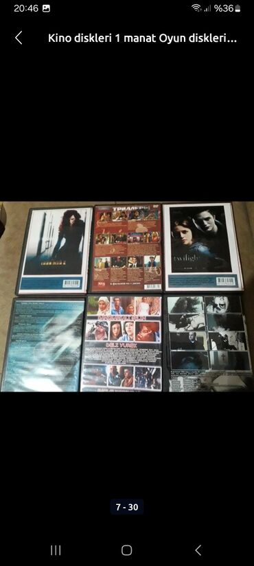 CD, DVD disklər və kassetlər: 30 azn 100 film diskler — 25