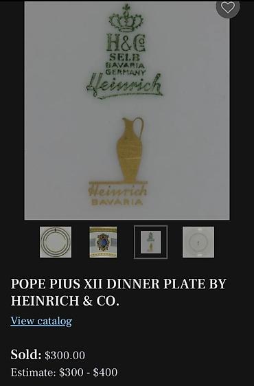 Ostali antikviteti: Lux tanjiri 1939g+ porcelan,kobalt,24na.pozlata Heinrich & Co — 5