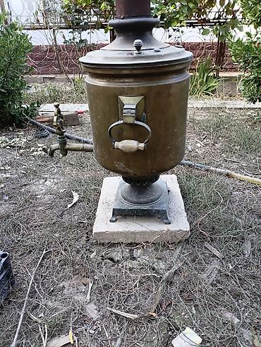 бак для воды 1000 литров: Vintage mis qablar dəsti - Mis samovar: Klassik silindrik gövdə — 3