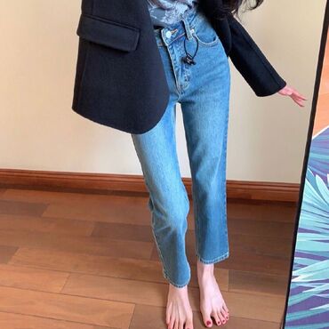 джинсы бишкек: Мом, Высокая талия