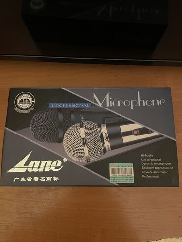 микрофон конденсаторный купить: Профессиональный микрофон новый, шнур 5 метров, оригинал
