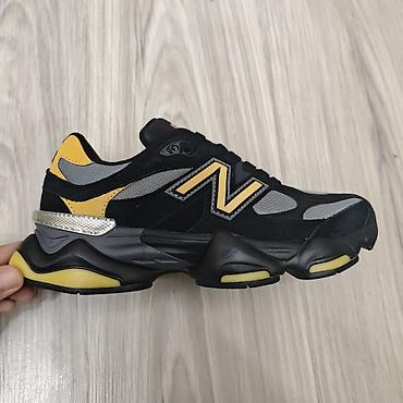 Мужская обувь: New Balance 9060 idman ayaqqabısı – qara/boz/sarı rəng palitrası - — 5