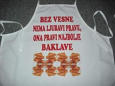 Kuhinjski tekstil: Personalizovani kuhinjski/studentski kecelje sa štampom Štapa po — 12