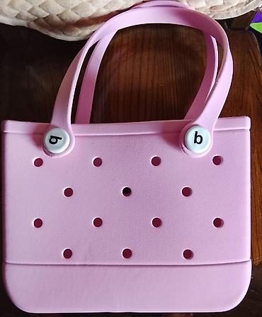 джибитсы: Сумка-тоут из EVA/ПВХ в стиле MINISO с перфорацией и декоративными — 2