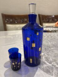 Посуда: Продам хрусталь,коньячный графин с двумя стаканчиками недорого — 12