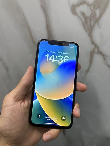 IPhone X, Б/у, 64 ГБ, Черный, 100 %