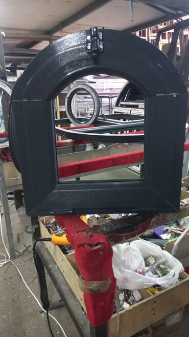 Pəncərələrin quraşdırılması, montajı: Plastik yumru pəncərələr. Ağ. Boz. Kariçnivi. Tund — 17