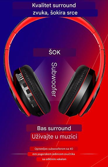Slušalice: Nove kvalitetne bežične slušalice (bluetooth). Imaju ugradjen — 5