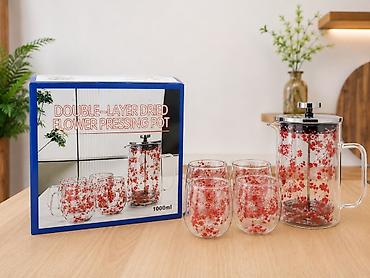 pot: Набор «Double‑Layer Dried Flower Pressing Pot» — стеклянный — 2