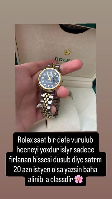 Qol saatları və aksesuarlar: Rolex qol saatı – ikirəngli metal (gümüş + qızılı) korpus və qolbaq — 1