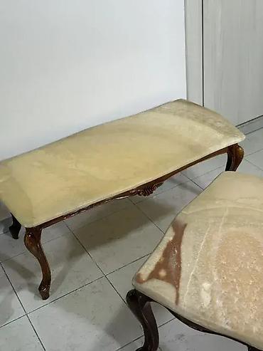 drveni ofingeri: Set stolova drvo / oniks (3 komada) Veći sto: 330 € Širina: 100 cm — 7