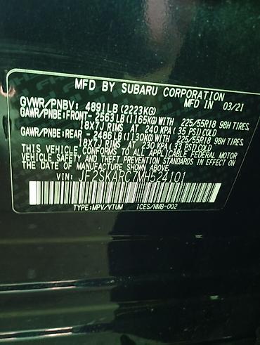 такта вокси: Subaru Forester: 2021 г., 2.5 л, Вариатор, Бензин, Кроссовер — 9