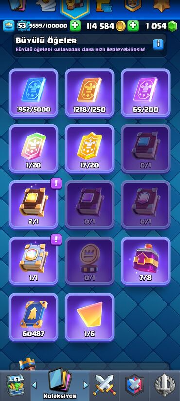 Digər kolleksiyalar: Clash Royale hesabı - Kral səviyyəsi: 53 - Kupa Yolu: 11 450 kubok — 8