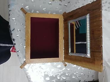 sandiq mebel: Əl işi mücrü – oyma naxışlı və güzgülü - Material: təbii ağac, əl — 2