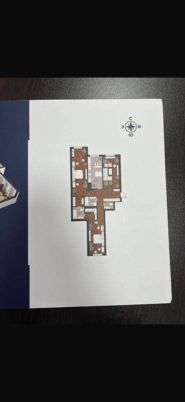комнатные квартиры: 3 комнаты, 118 м², БГУ Элитка, 6 этаж, ПСО (под самоотделку) — 1