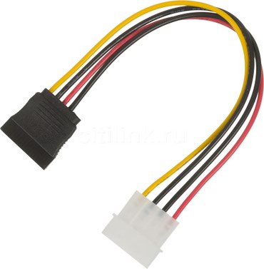 купить кабель питания для компьютера: Кабель питания molex 4 pin (male) - SATA (female). molex-sata