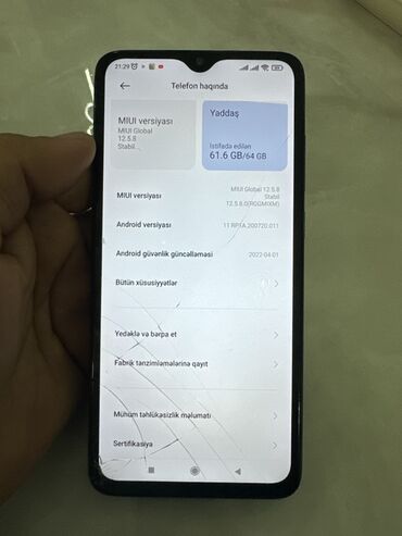 Redmi: Redmi Not 8 Pro Ram 6 GB Yaddaş 64 GB Zaryatqanı Əla saxlayır . - — 8