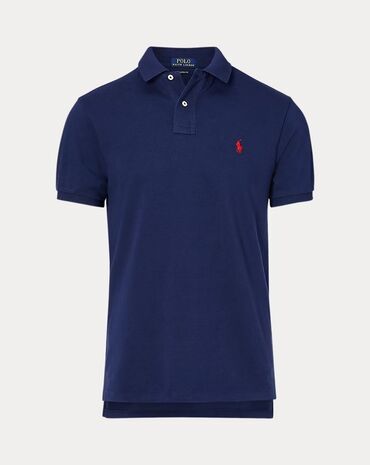 Мужское поло, Ralph Lauren, M (EU 38), цвет - Голубой