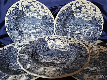 Kuhinjski setovi: Engleski duboki tanjiri Crown Ducal iz 70ih.god. Engleski duboki — 8