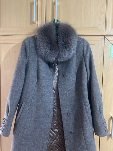 женские демисезонные пальто: Пальто, По колено, 3XL (EU 46)