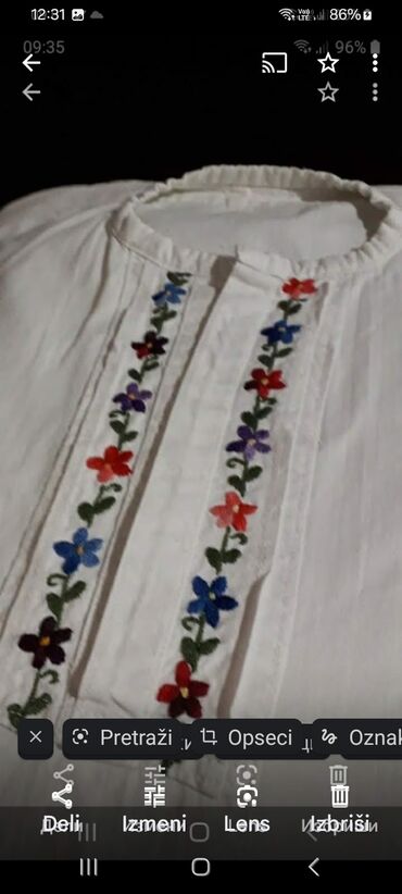 bela torba visina sirina: XL (EU 42), Cotton, Floral, color - White