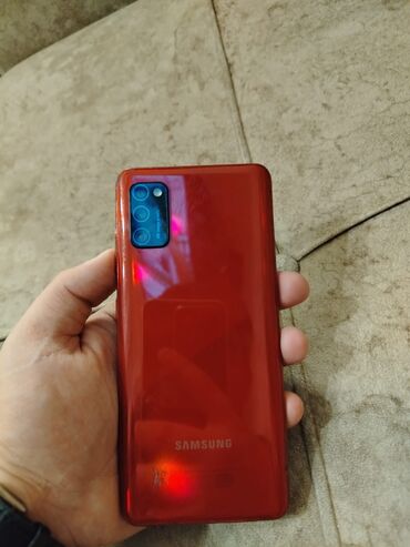 mobil telefon samsunq: Samsung Galaxy A41, 64 GB, rəng - Qırmızı, İki sim kartlı, Sensor