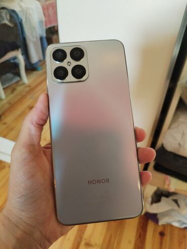bluetooth qulaqliq: Honor X8a, 128 GB, rəng - Boz, Barmaq izi